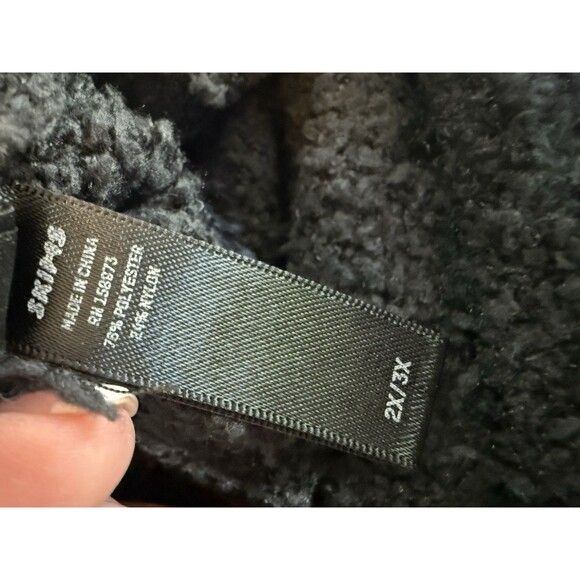 Everlane The Cozy Stretch Ribbed Crop Tank Top Black 2X/3X NWT Wool Blend - Picture 7 of 8